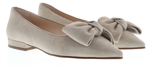 Leder Trachtenschuhe, Ballerinas, beige