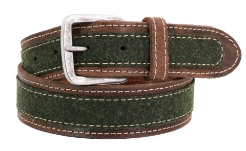 Leder-Lodengürtel, Loden oliv