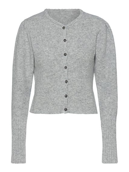 Merino-Trachtenjacke, Puffärmel, grau