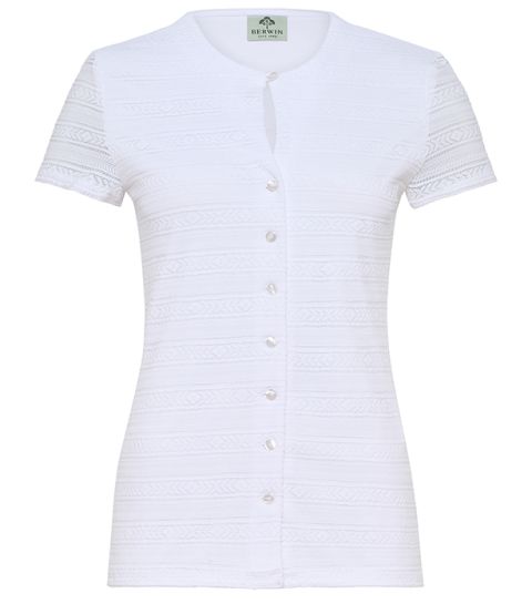 Spitzenshirt mit kurzem Arm