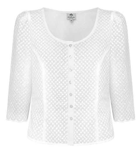 Miederbluse allover bestickt