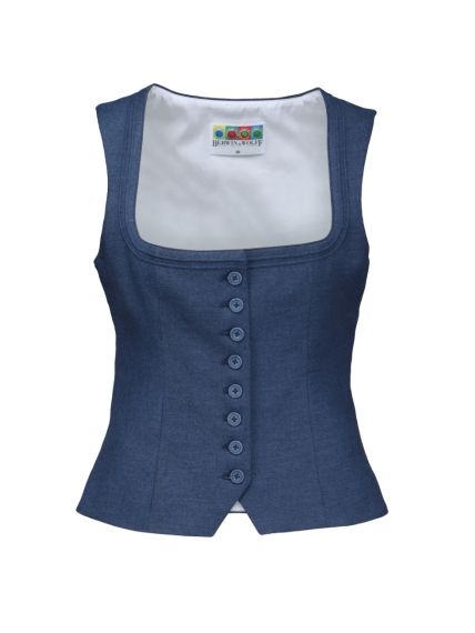 Mieder mit Schnurstepp, marineblau