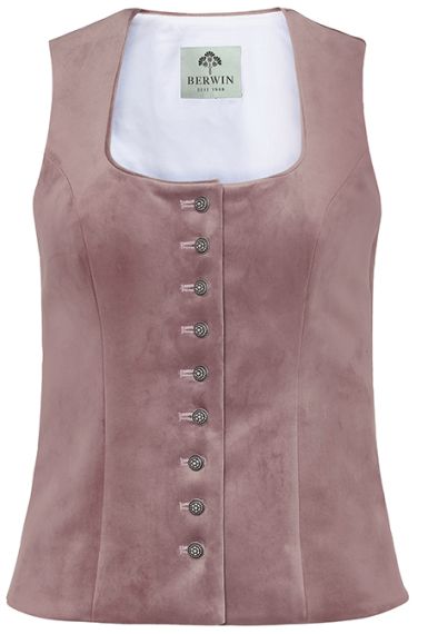Samtmieder geknöpft, rosa