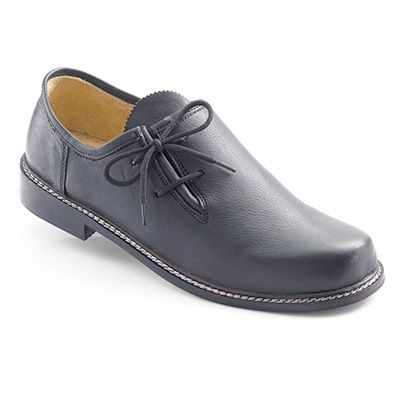 Haferlschuhe, schwarz, Ledersohle