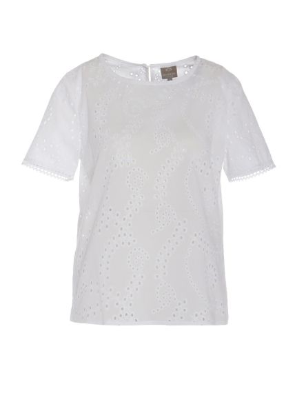 Bluse-Shirt aus Lochstickerei
