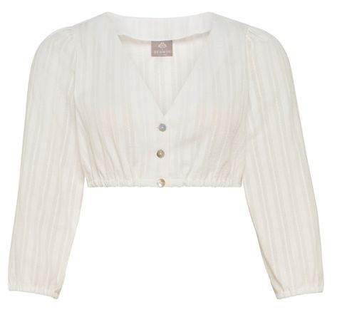 Dirndlbluse, Streifenoptik, 3/4 Arm