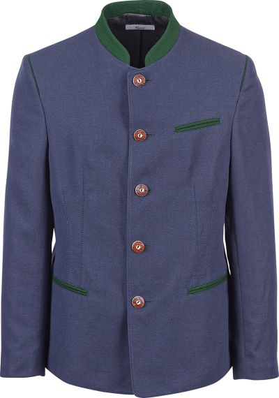 Trachtensakkko in blau, Leinen und Baumwolle