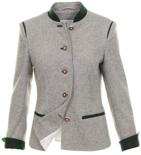 Fischgrat, Trachtenblazer, grau