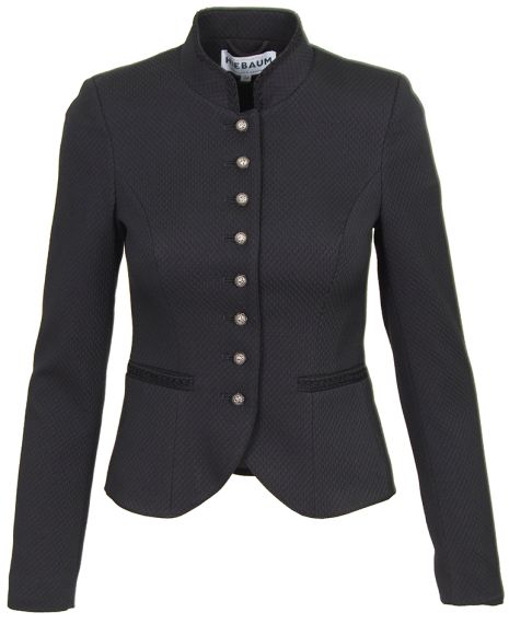 Trachtenblazer, Waffeloptik, schwarz