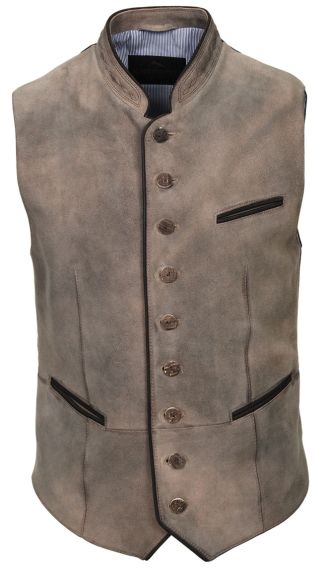 leichte Ziegelederweste, Ledergilet, ziller