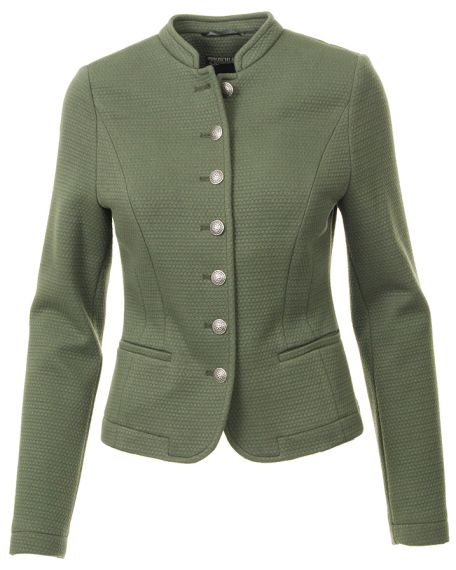 Jersey Trachtenjacke-Blazer, oliv