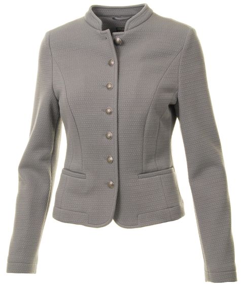 Jersey Trachtenjacke-Blazer, grau
