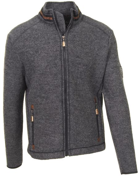 Walkjacke in dkl. grau