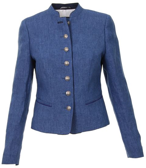 Trachtenblazer, saphirblau, Leinen