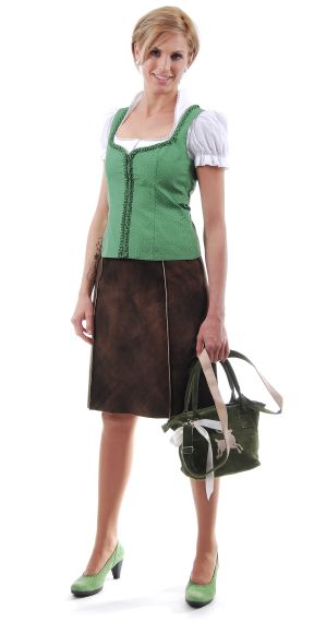 Echter Lederrock in braun antik