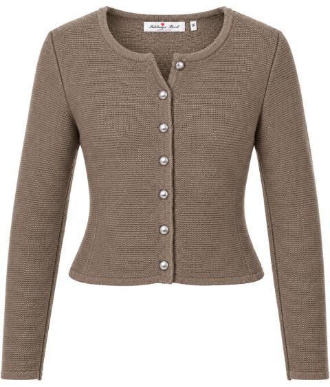 Dirndl Strickjacke, dunkel beige