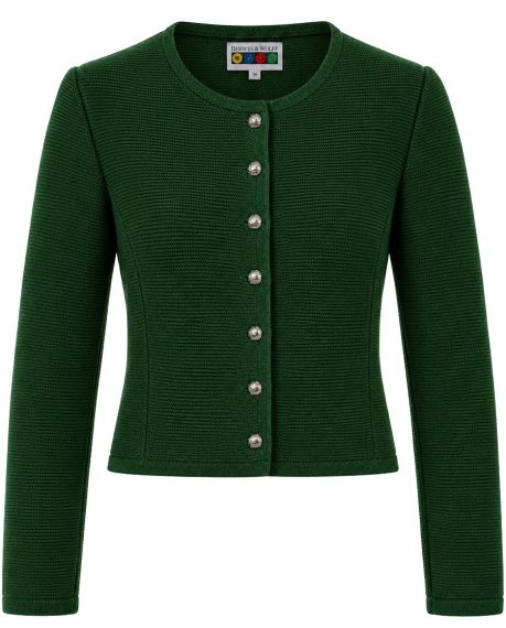Strickjacke, Dirndljacke, tannengrün