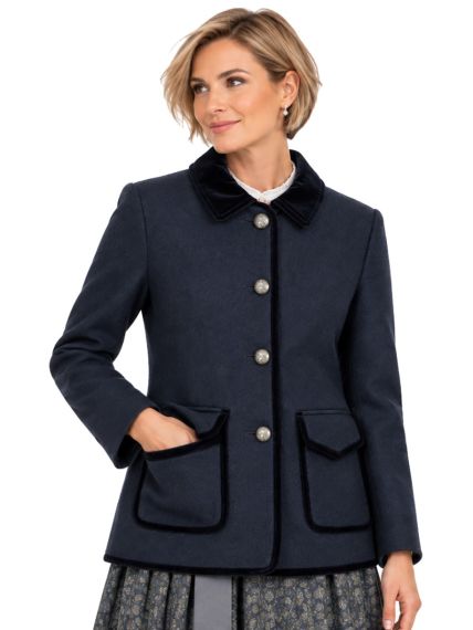 Lodenfrey, Double-Lodenjacke, blau