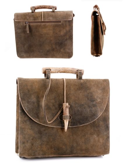 Trachten Ledertasche, Arbeitstasche, Ziegenleder