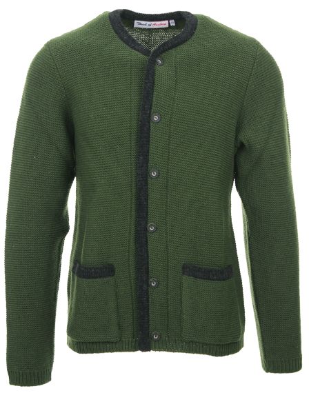 Trachten Strickjacke, moos-grün