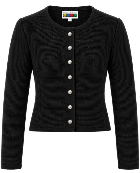 Dirndl Strickjacke, Trachtenjacke, schwarz