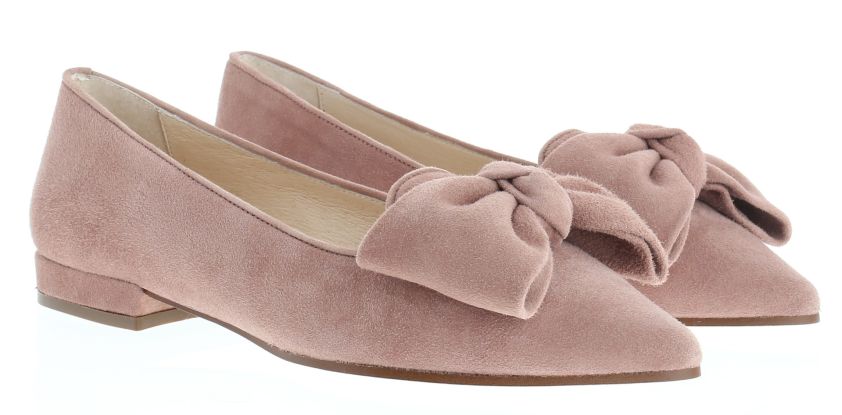 Leder Trachtenschuhe, Ballerinas, rosè