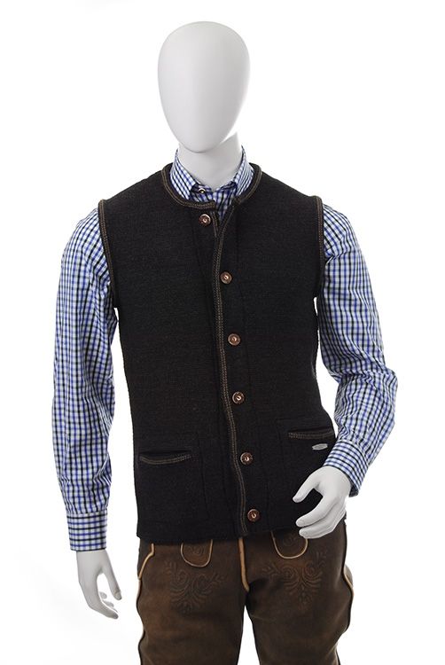 Trachten Strickgilet anthrazit