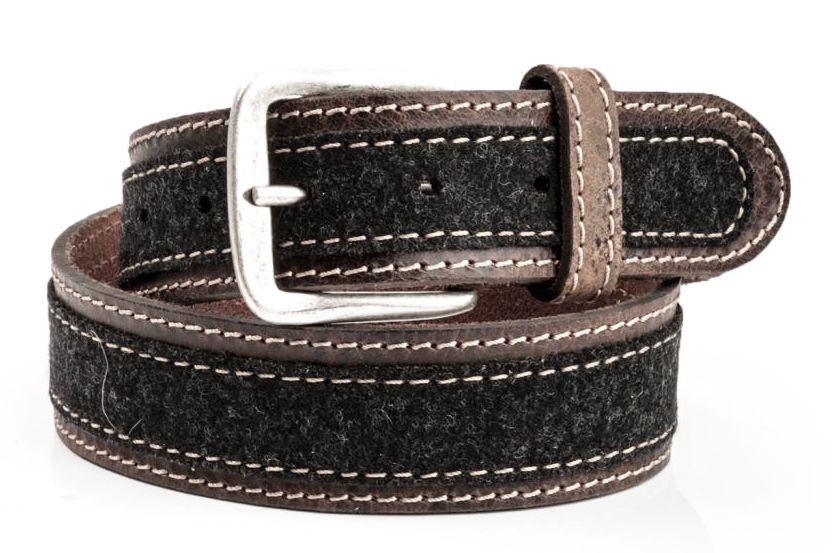 Leder-Lodengürtel, Loden anthrazit
