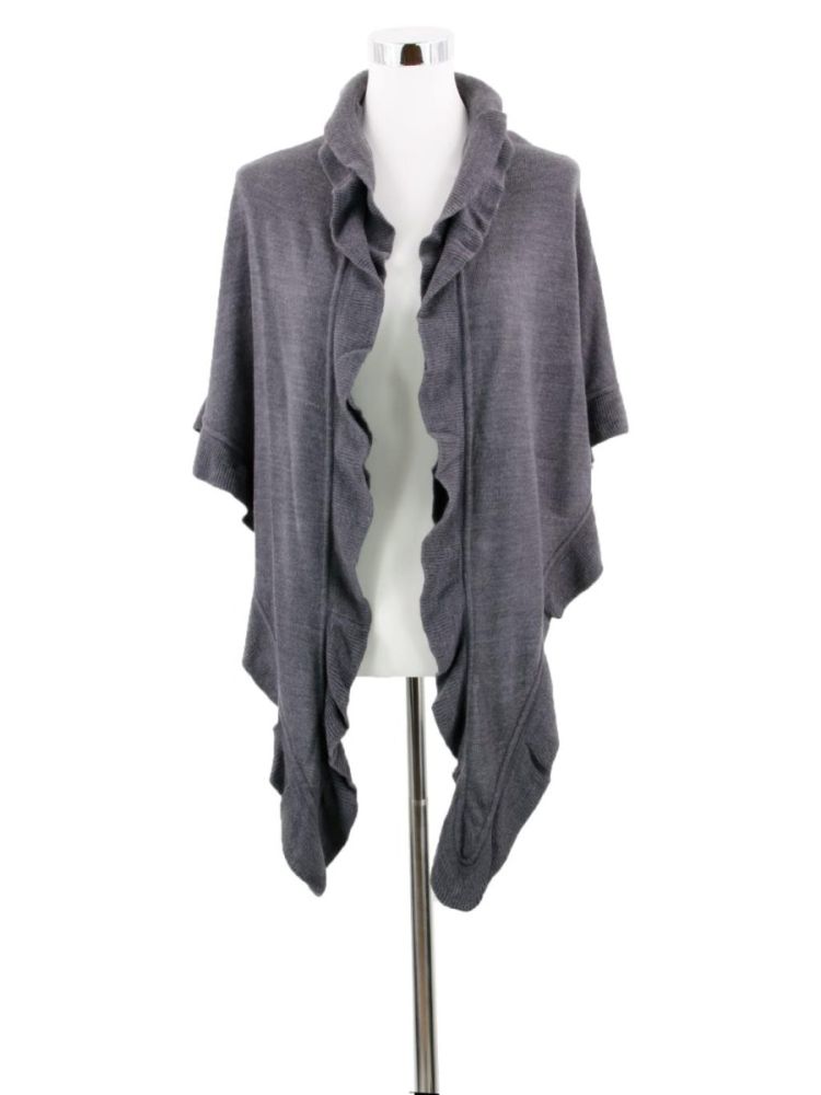 Poncho, Stola, grau 80x200