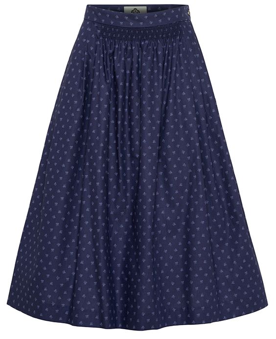 Trachtenrock, Blümchen-Halbdruck