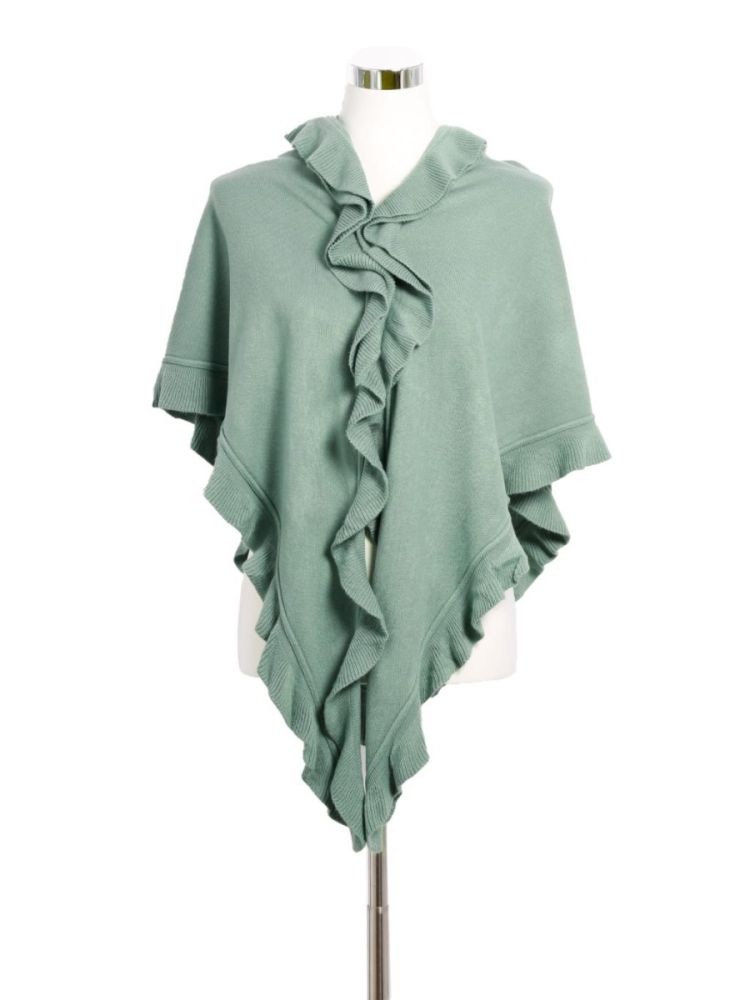 Poncho, Stola, jade 80x200