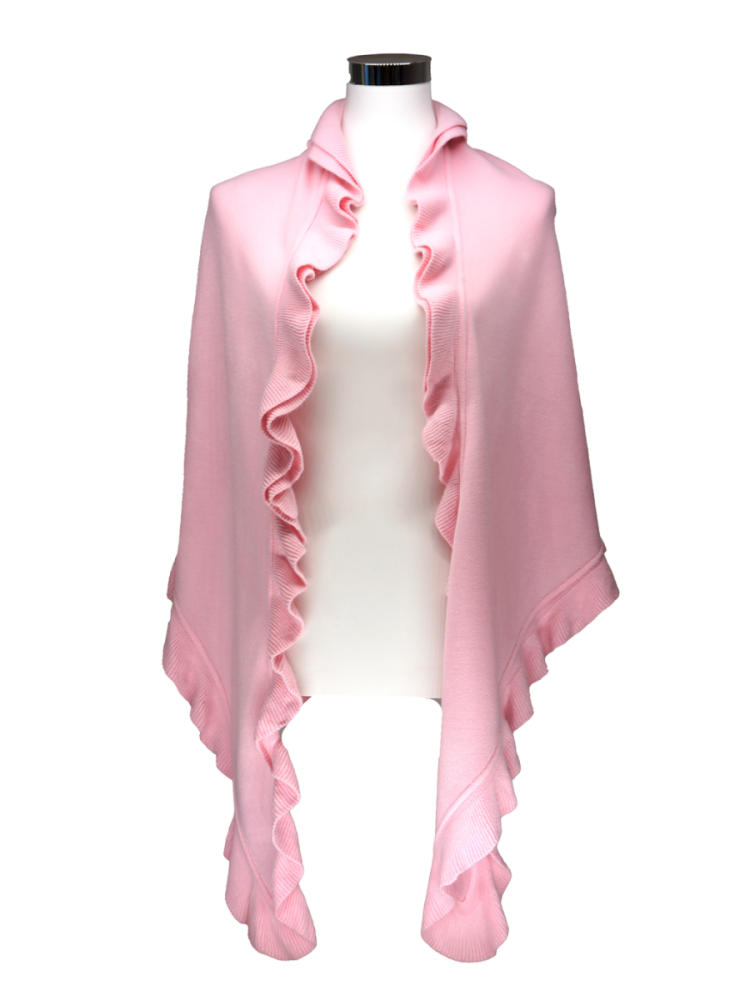 Poncho, Stola, rosa, 80x200