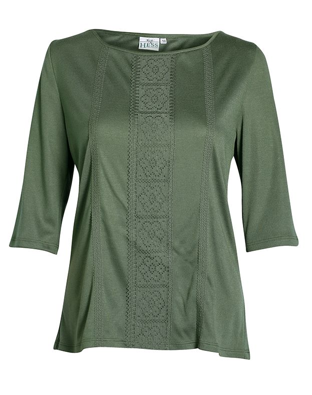 Trachten T-Shirt oliv 3/4 Arm