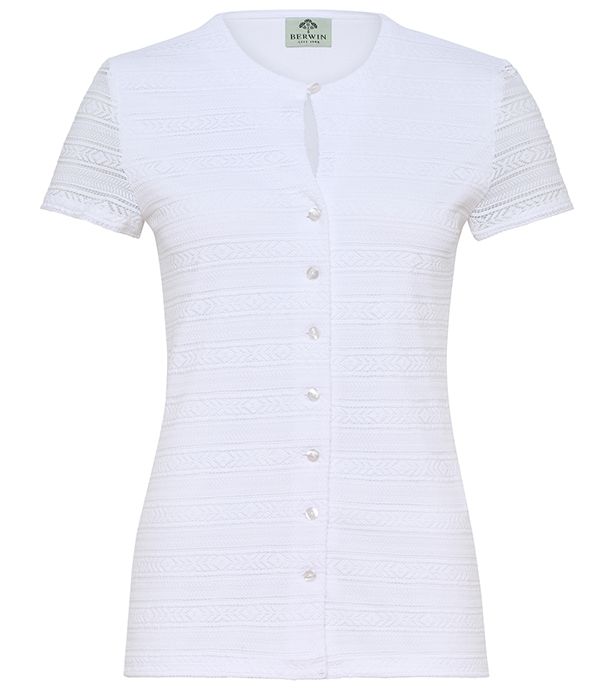 Spitzenshirt mit kurzem Arm