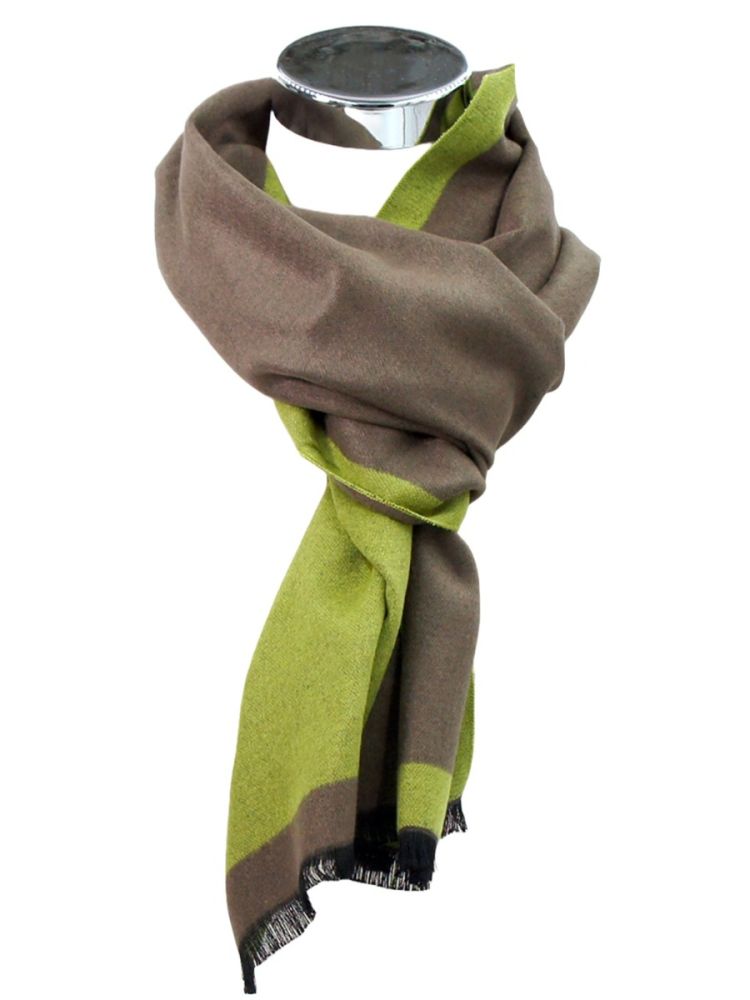 Viskose Schal, wendbar, rinde-moos