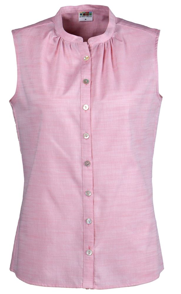 Bluse, ohne Arm, rosa