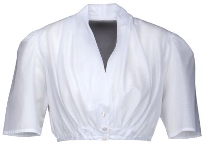Dirndlbluse mit Schalkragen, weiß