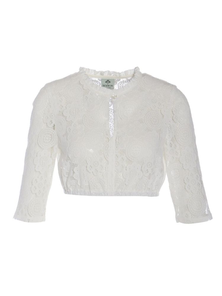Dirndlbluse, Spitze, ecru