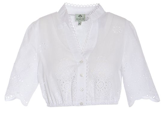 V-Ausschnitt, Spitze, Dirndlbluse