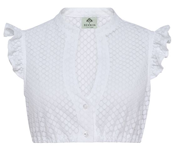 Dirndlbluse, Stehkragen, Rautenspitze