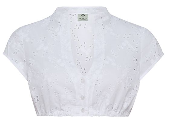 Elegante Dirndlbluse, Lochspitze 