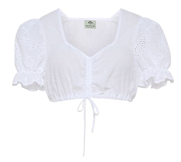 Dirndlbluse mit Puffärmeln 
