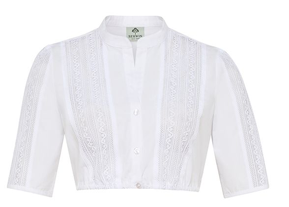 Edle Dirndlbluse, Spitzenbesatz