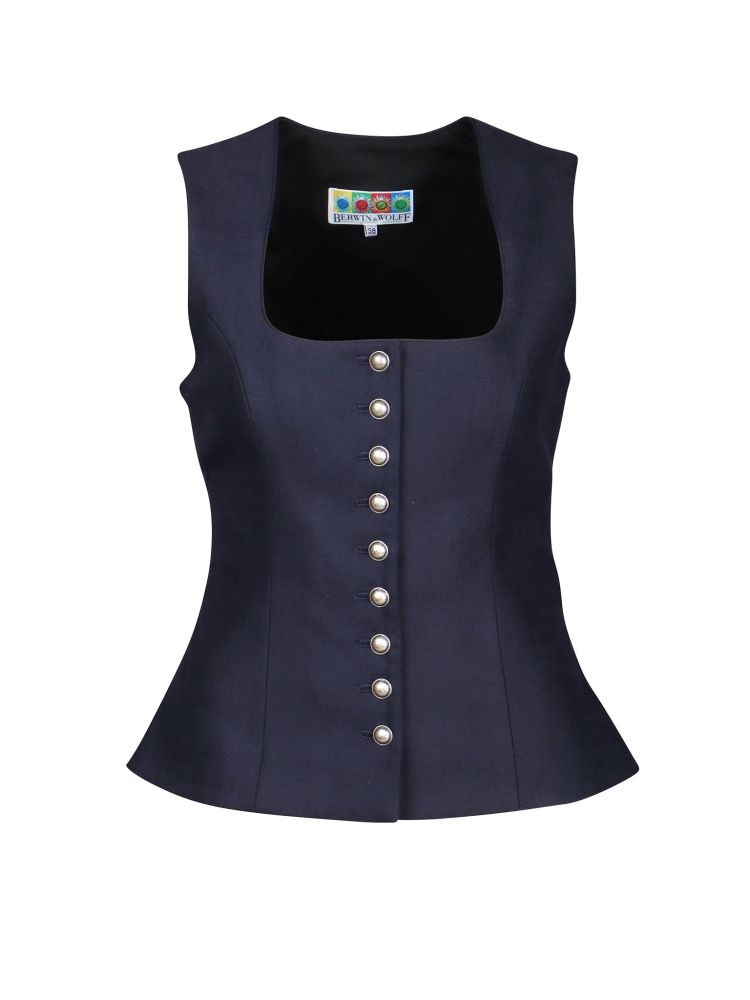 Trachten Mieder, Stretch, marineblau