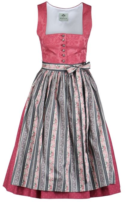 Dirndl, Jacqurad-Strecht, altrosa