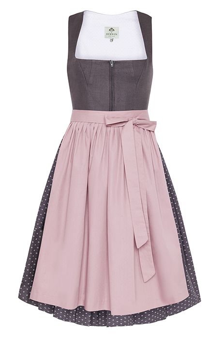 Leinen Midi Dirndl anthrazit