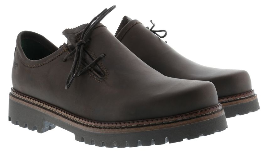 Haferl, Trachtenschuhe, Fettnubuk, dunkel braun