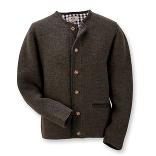 Trachtenjacke, Strickjacke in kieselbraun