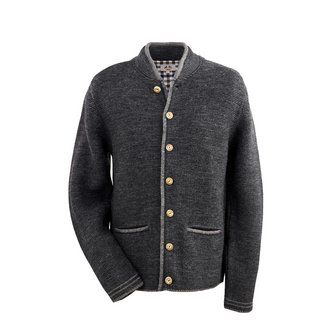 Strickjacke, Trachtenjacke, anthrazit