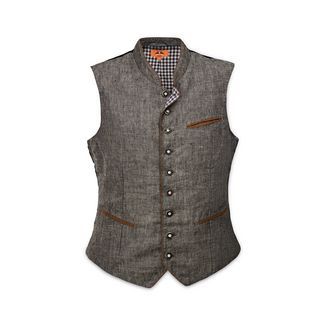 Leinen-Trachtengilet, kiesel meliert